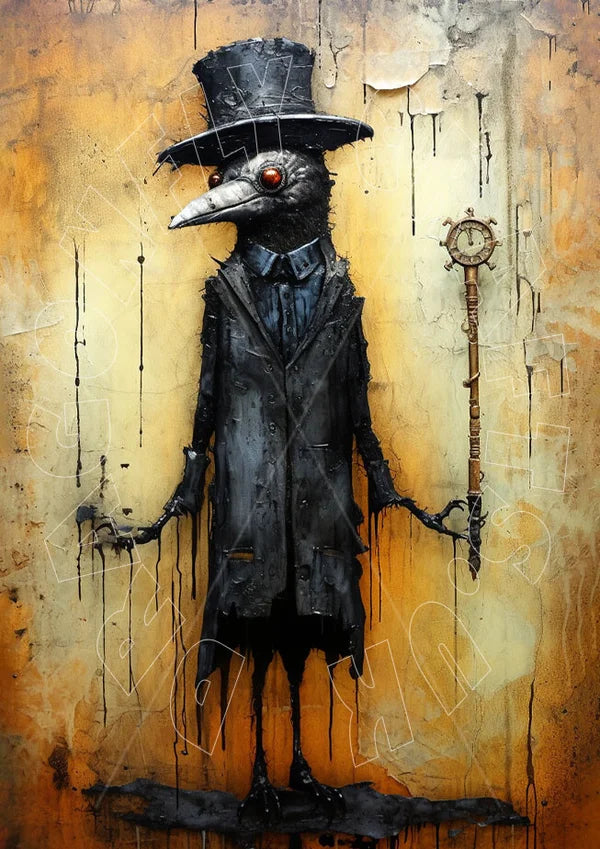 Creepy Crow Rice Paper - DragonflyCraftsUk