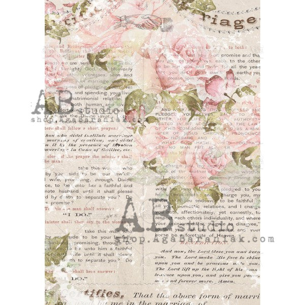Book Page Floral 0283