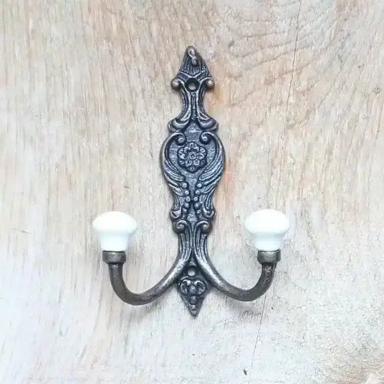 #36 HOOK ORNATE RUSTIC SILVER FINISH