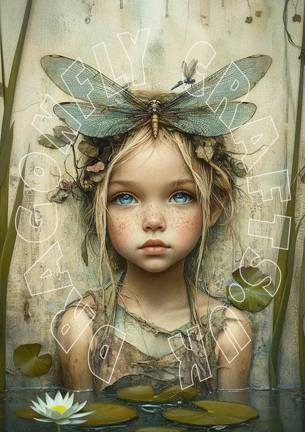 Dragonfly Fairy 2 Rice Paper - DragonflyCraftsUk