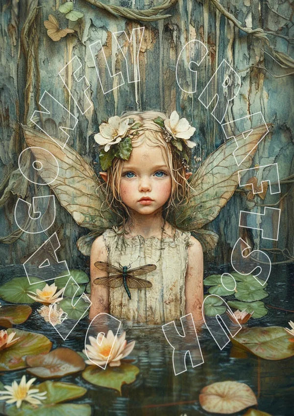 Dragonfly Fairy 3 Rice Paper - DragonflyCraftsUk