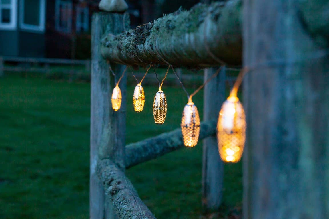 Marrakesh Metal Solar String Light - Silver Star