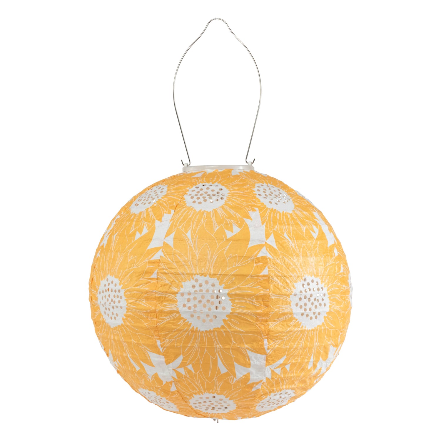 Stella Print 12" Globe Solar Lantern - Marigold