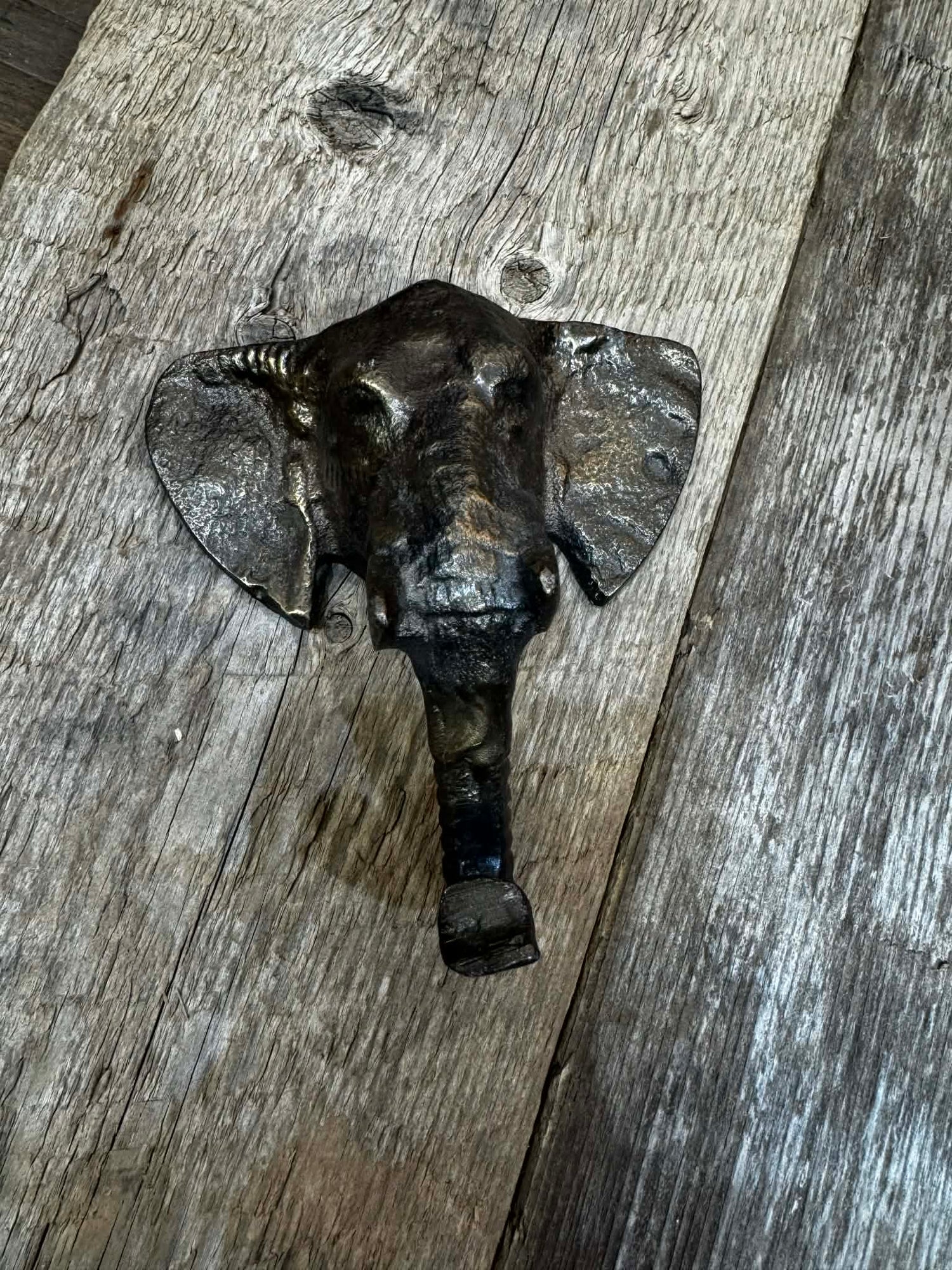 #137 HOOK -BRONZE ELEPHANT