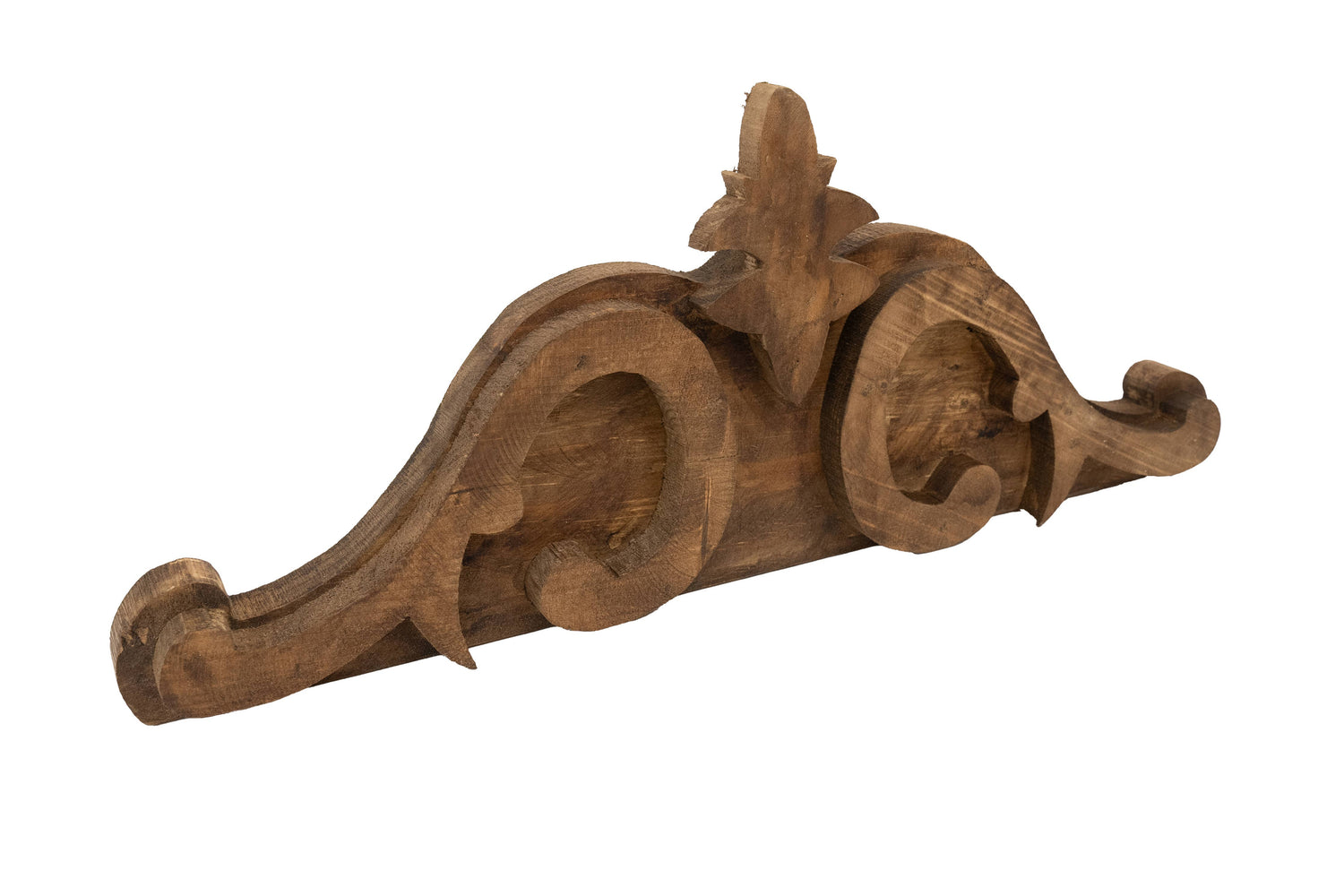 Jackson Rustic Wall Door Topper-Waxed Brown-24Lx10Hx2D