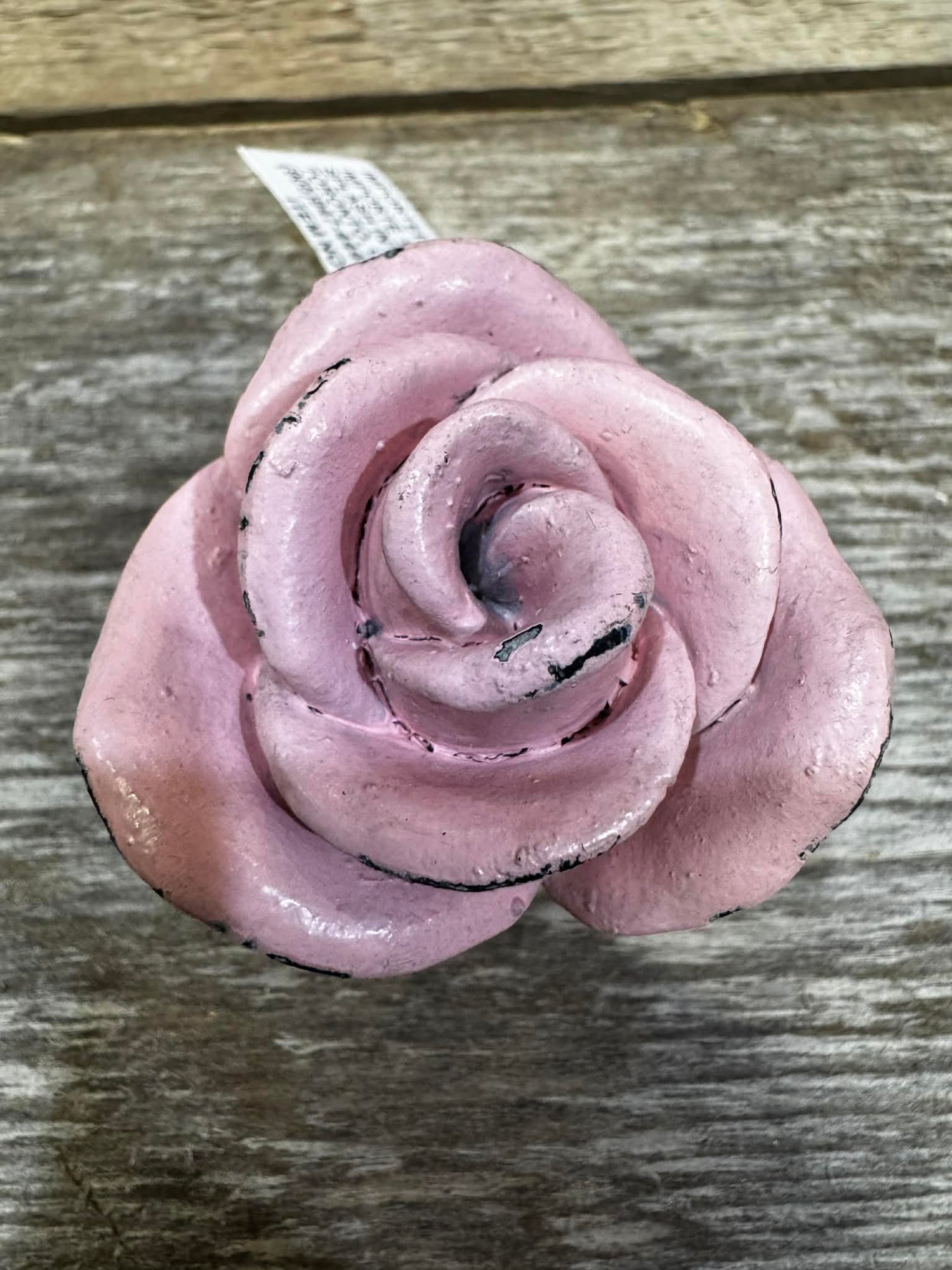 KNOB RESIN FLOWER PINK