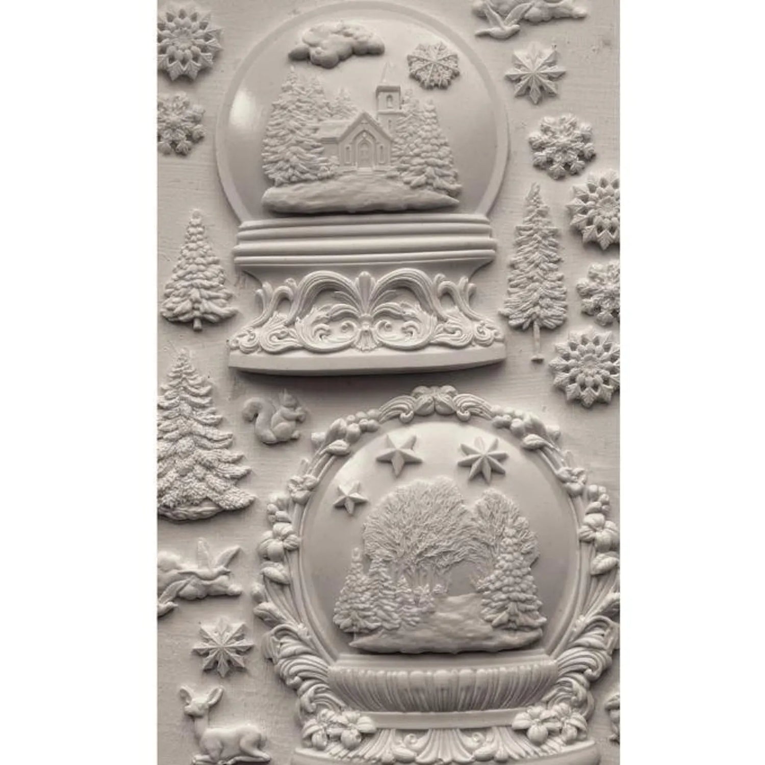 SNOWGLOBE IOD Decor Mould (6" x 10")