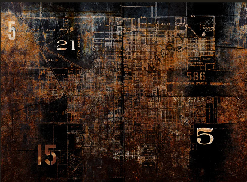 Industrial Map-ROYCYCLED DECOUPAGE PAPER
