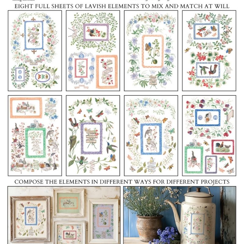 Emily Clare IOD Transfer (8″x12″ pad-8 sheets )