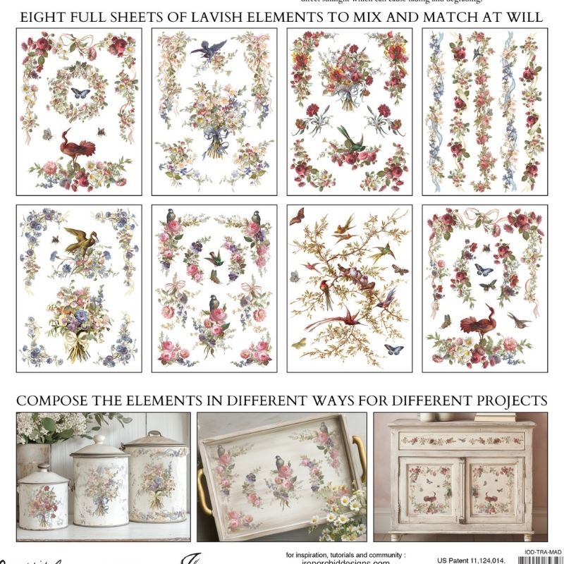 Madeleine IOD Transfer (12″x16″ pad-8 sheets)