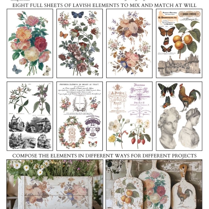 Saint Ouen IOD Transfer (8×12″ pad-8 sheets )