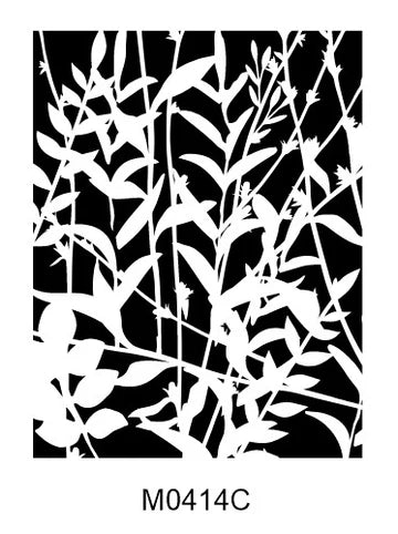 RENTAL ONLY--M0414C Reverse Stencil Patterns - botanical  -READ DETAILS BELOW