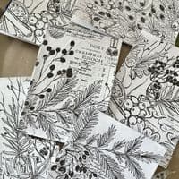 Printed Tissue 16 {Winter Bontanicals}