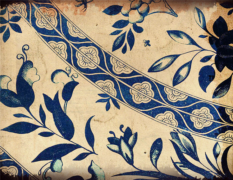 Blue Indigo Floral Curve - SPS823