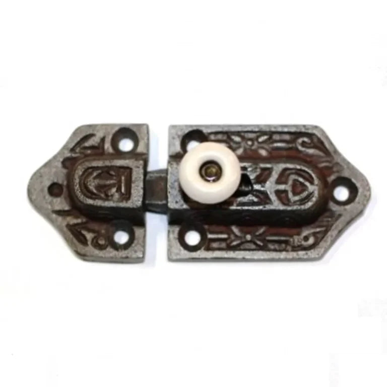 Cast iron Latch with porcelain Knob