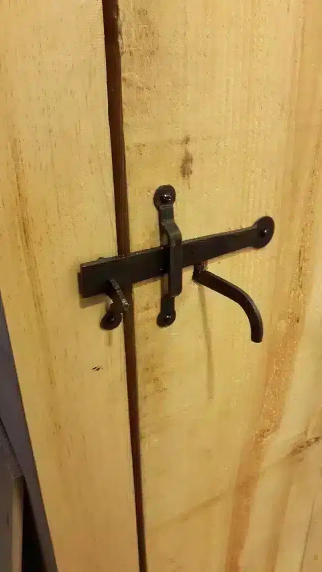 Wrought iron door latch
