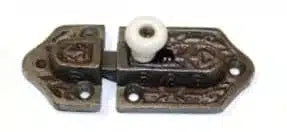 Cast iron Latch with porcelain Knob