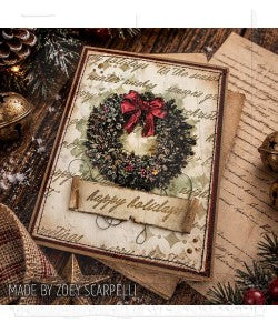 Tim Holtz Cling Mount Stamp: Christmas Spirit CMS501