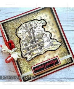 Tim Holtz Cling Mount Stamp: Christmas Spirit CMS501