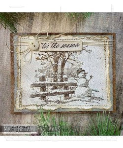 Tim Holtz Cling Mount Stamp: Christmas Spirit CMS501