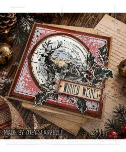 Tim Holtz Cling Mount Stamp: Festive Schematic CMS502