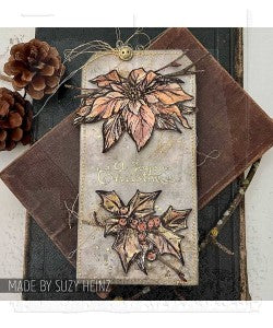 Tim Holtz Cling Mount Stamp: Holiday Botanical CMS503