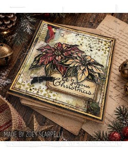 Tim Holtz Cling Mount Stamp: Holiday Botanical CMS503