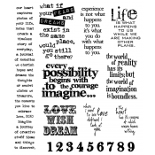 Tim Holtz Cling Stamps 7"X8.5"---STUFF TO SAY CMS110