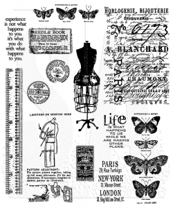 Tim Holtz Cling Stamps 7"X8.5"---ATTIC TREASURES CMS123