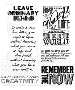 Tim Holtz Cling Stamps 7"X8.5"-RANDOM QUOTES CMS182