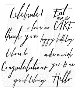 Tim Holtz Cling Mount Stamps: Handwritten Sentiments