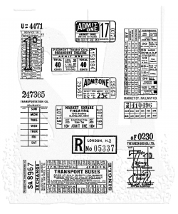 Ticket Booth Tim Holtz Cling Mount Stamps: cms337