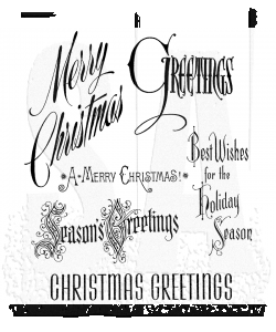 Christmastime Tim Holtz Cling Mount Stamps: cms352