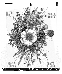 Tim Holtz Cling Stamps 7"X8.5"-GLORIOUS GARDEN CMS366