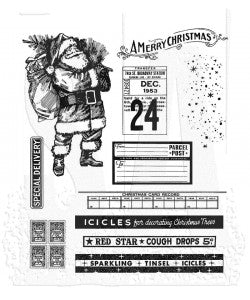Vintage Holidays Tim Holtz Cling Mount Stamps: cms423