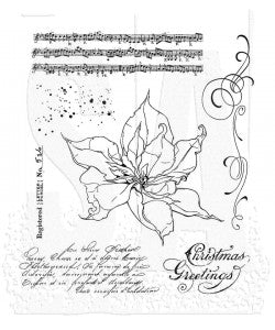 Tim Holtz Cling Stamps 7"X8.5"-THE POINSETTA CMS426