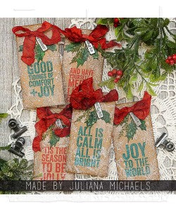 Bold Tiding Mini Tim Holtz Cling Mount Stamps: cms440