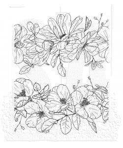 Tim Holtz Cling Stamps 7"X8.5"--FLORAL TRIMS CMS461