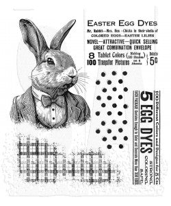 Tim Holtz Cling Stamps 7"X8.5"---MR RABBIT CMS478