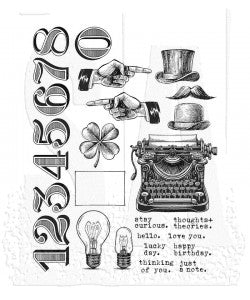 Tim Holtz Cling Stamps 7"X8.5"-CURIOSITY SHOP CMS482