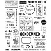 Tim Holtz Cling Stamps 7"X8.5"---FIELD NOTES CMS396