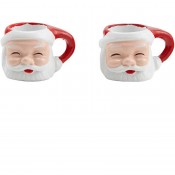 Tim Holtz Santa Mugs