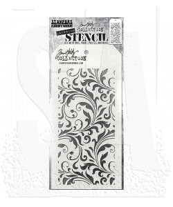 Tim Holtz Layered Stencil 4.125"X8.5" -Flourish