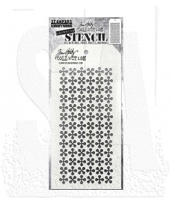 Tim Holtz Layered Stencil 4.125"X8.5" -Retro Pinwheel THS191