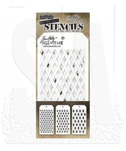 Tim Holtz Shifter-Multi Stencils: Harlequin thsm02