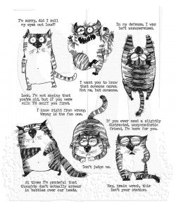 SNARKY CAT Tim Holtz Cling Mount Stamps CMS392
