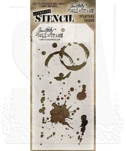 Tim Holtz Layering Stencil: Splatters ths009
