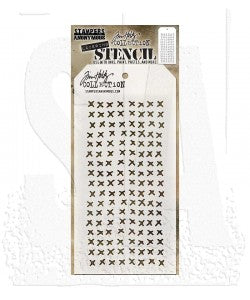 Tim Holtz Layering Stencil: Stitched ths099