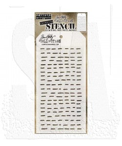 Tim Holtz Layered Stencil 4.125"X8.5" -Dashes