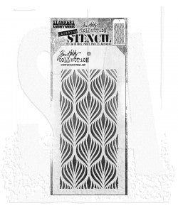 TH:STENCIL DECO FEATHER THS183